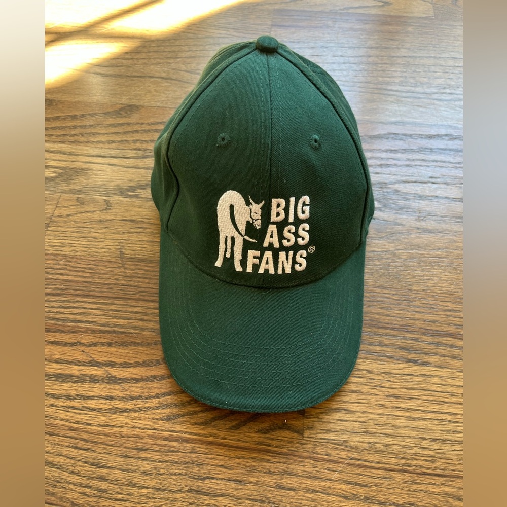 Big Ass Fans Green Baseball Cap adjustable sporty sun beach gorpcore farmcore